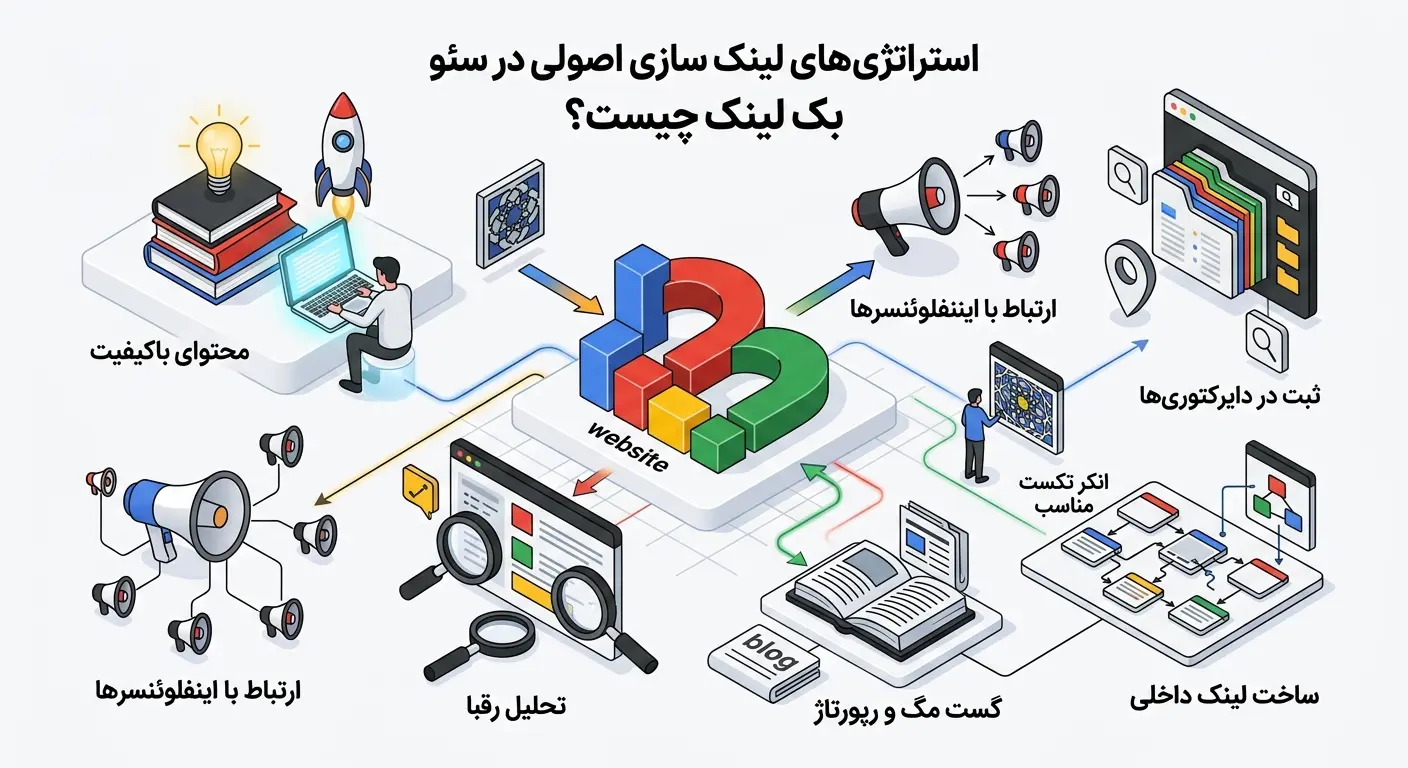 بک لینک چیست؟ آموزش جامع استراتژی های لینک سازی اصولی در سئو